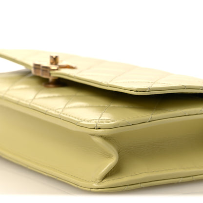 Chanel Calfskin Quilted Perfect Fit Wallet On Chain WOC Yellow 11 of 13