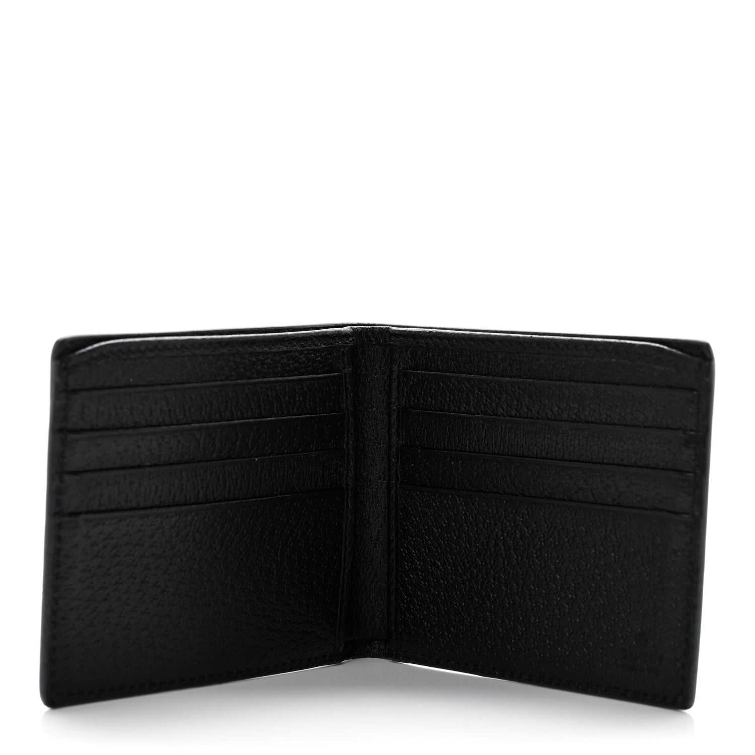 Gucci Calfskin Boar Effect GG Marmont Bi-Fold Wallet Black 5 of 7
