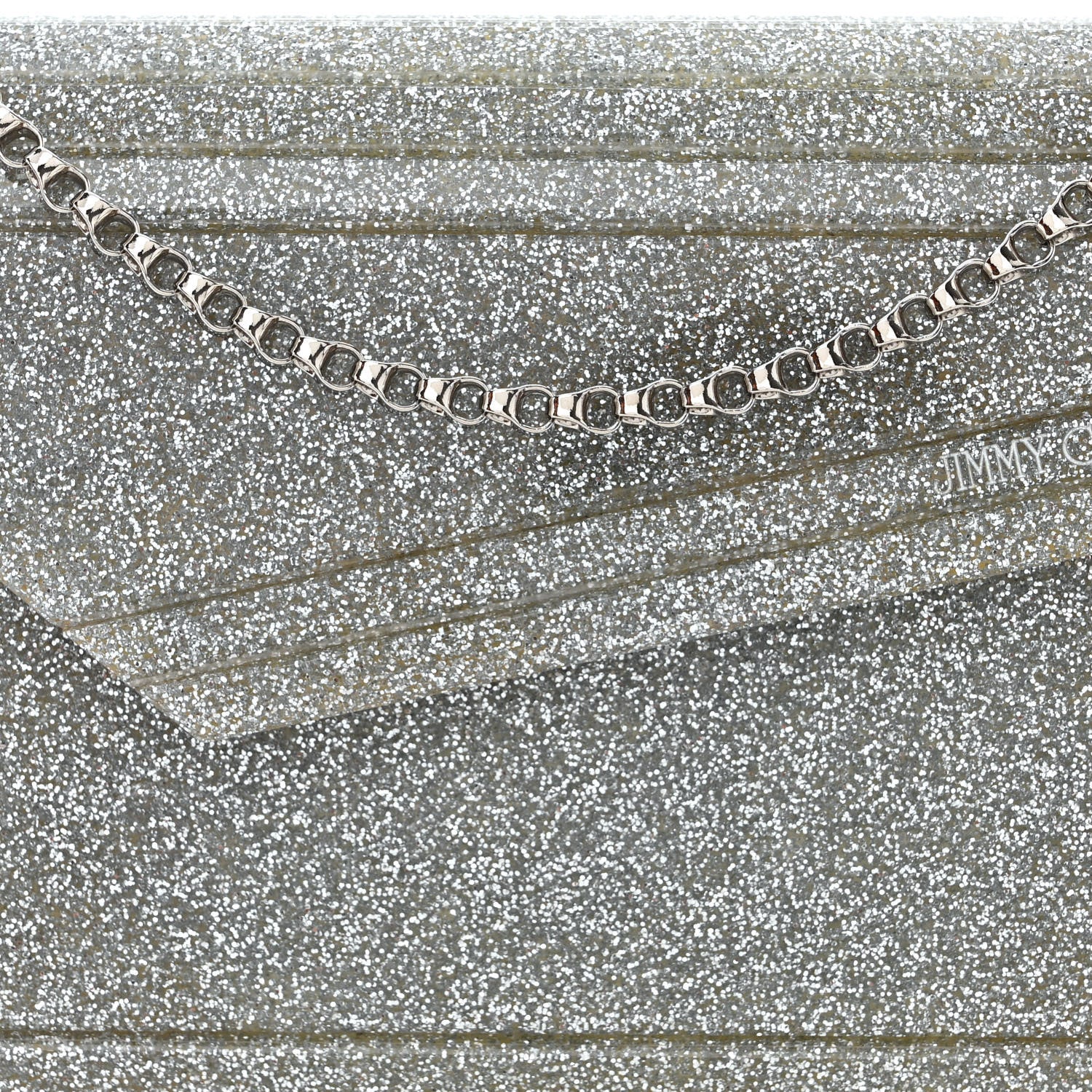 Jimmy Choo Acrylic Glitter Candy Clutch Silver 9 of 13