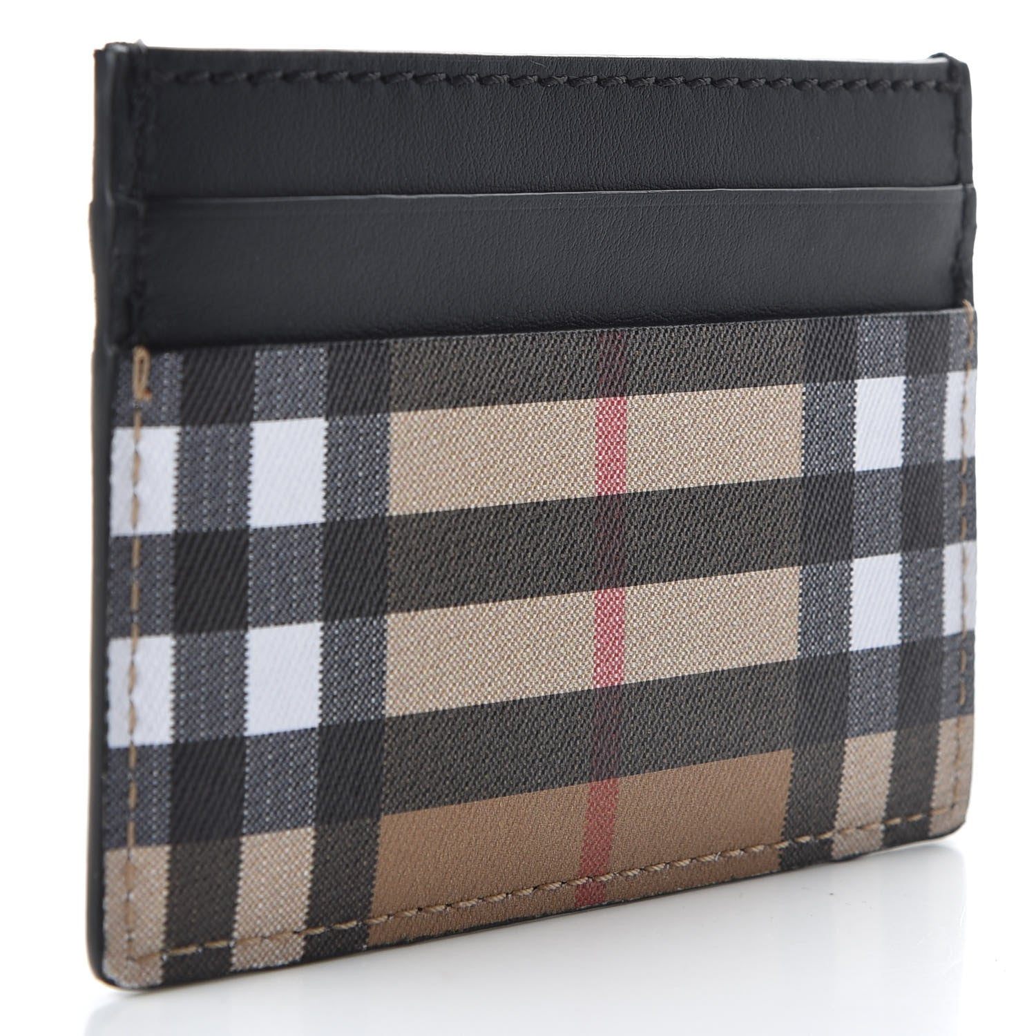 Burberry Vintage Check Calfskin Sandon Card Case Black 3 of 7