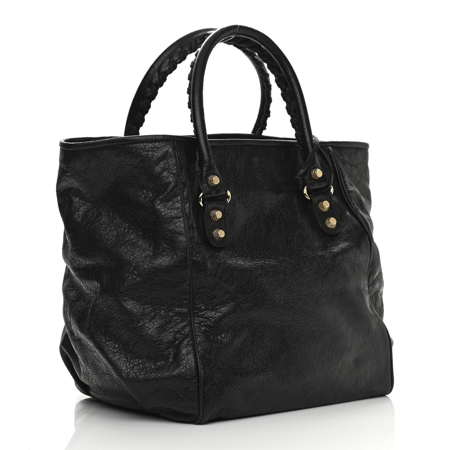 Balenciaga Agneau Giant 12 Gold Hardware S Sunday Tote Black 3 of 10