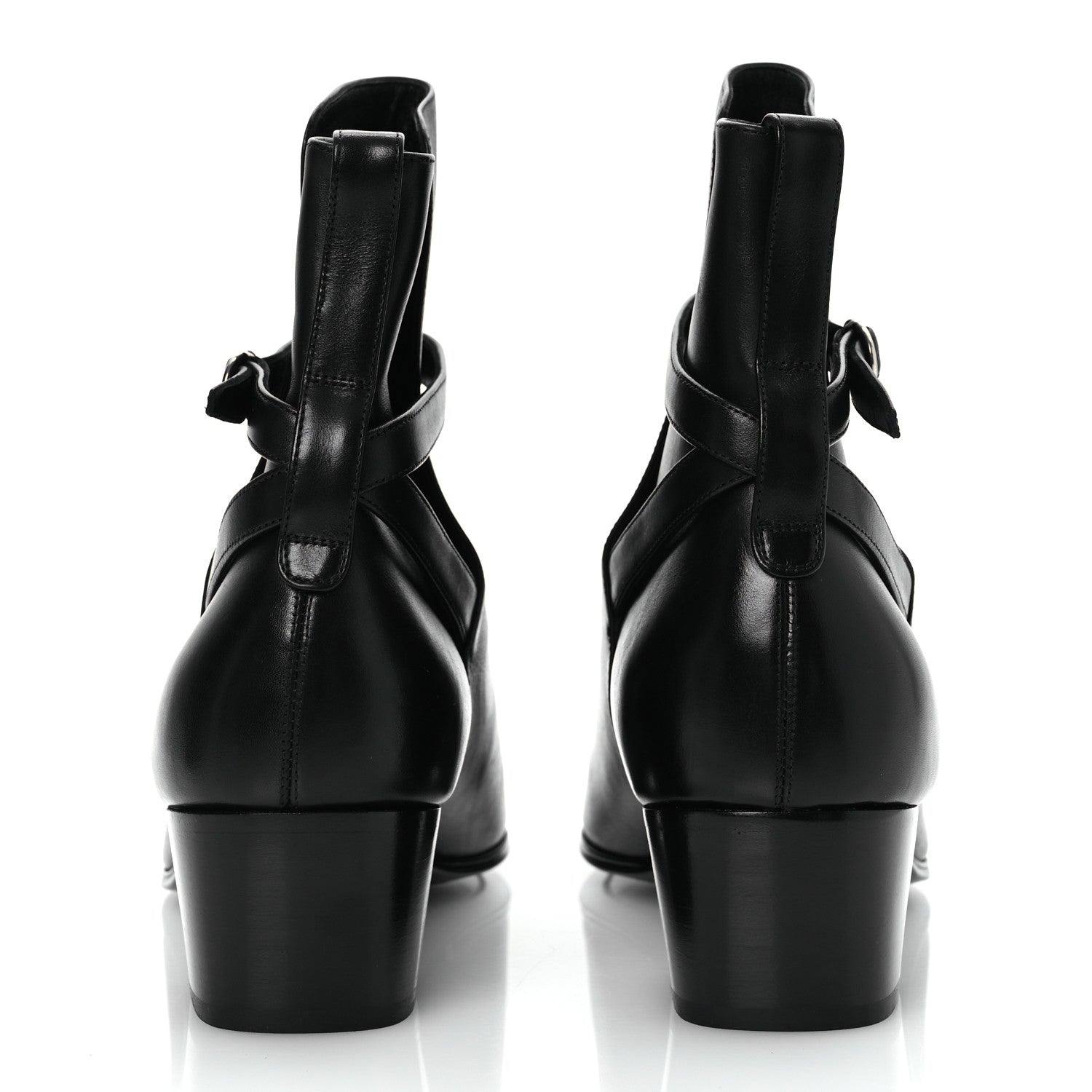 Saint Laurent Calfskin Mens Terry 45 Boots 42 Black 6 of 14