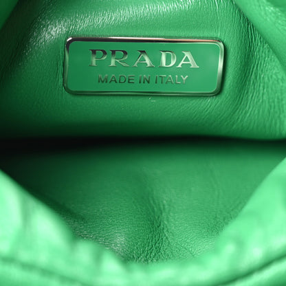 Prada Nappa Soft Padded Small Double Handled Shoulder Bag Mango 6 of 9