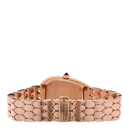 Bulgari 18K Rose Gold Diamond Bezel 33mm Serpenti Seduttori Quartz Watch Black 3 of 5