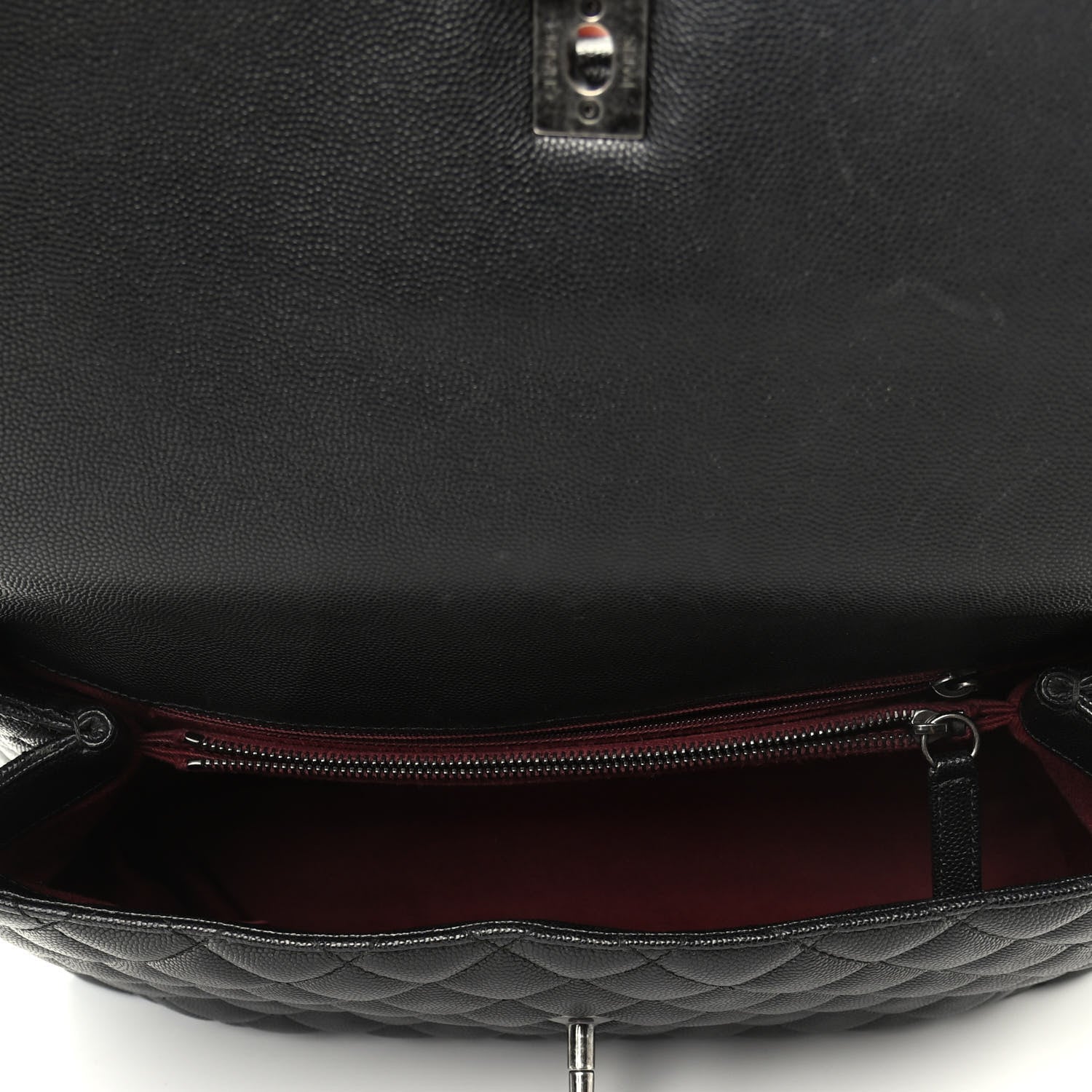 Chanel Caviar Quilted Medium Coco Handle Flap Black 8 of 18