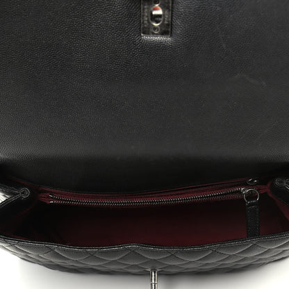 Chanel Caviar Quilted Medium Coco Handle Flap Black 8 of 18