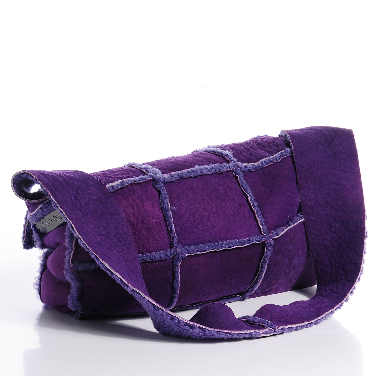 Chanel Mouton Shoulder Bag Purple 3 of 8