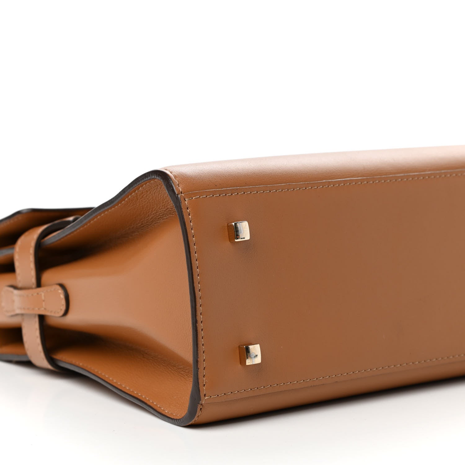 Delvaux Calfskin MM Tempete Satchel Camel 8 of 9
