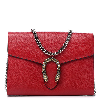 Gucci Calfskin Mini Dionysus Chain Wallet Hibiscus Red 1 of 6