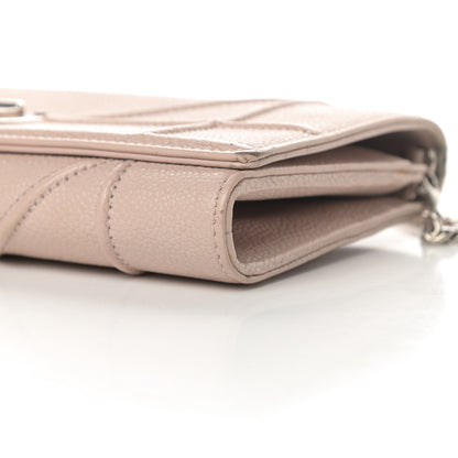 Christian Dior Grained Calfskin Diorama Croisiere Chain Wallet Rose Poudre 10 of 22