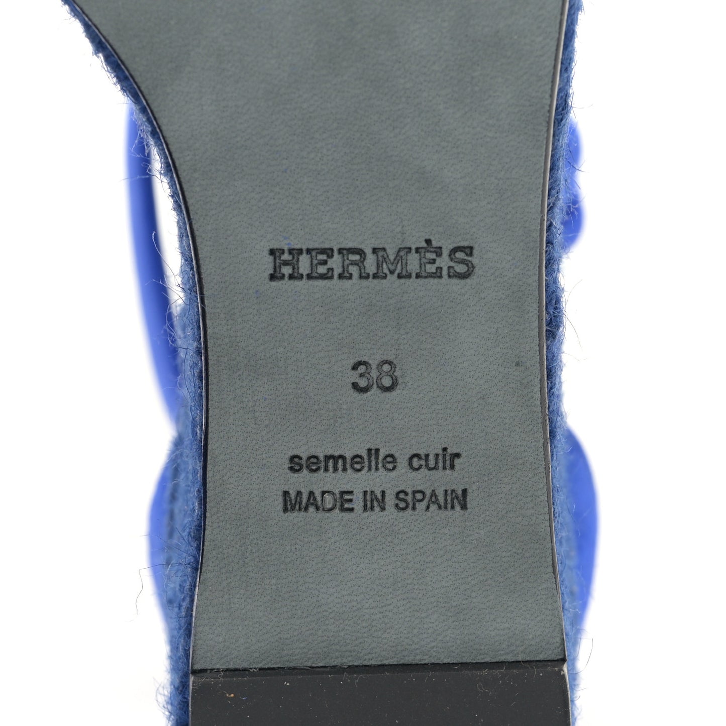 Suede Elda Espadrille Wedge Sandals 38 Bleu Océan