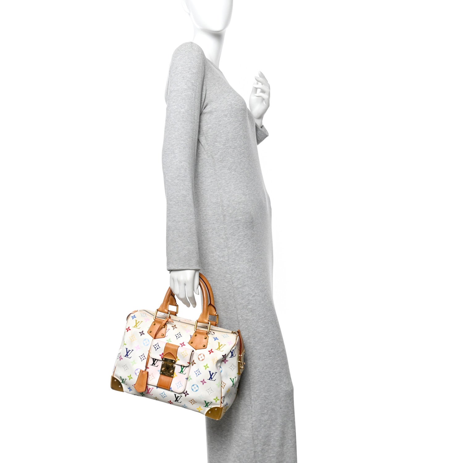 Louis Vuitton Monogram Multicolor Speedy 30 White 2 of 15