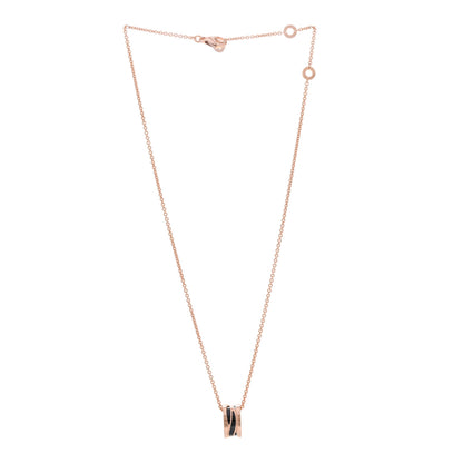 Bulgari 18K Rose Gold Ceramic B.Zero1 Legends Pendant Necklace Black 3 of 7