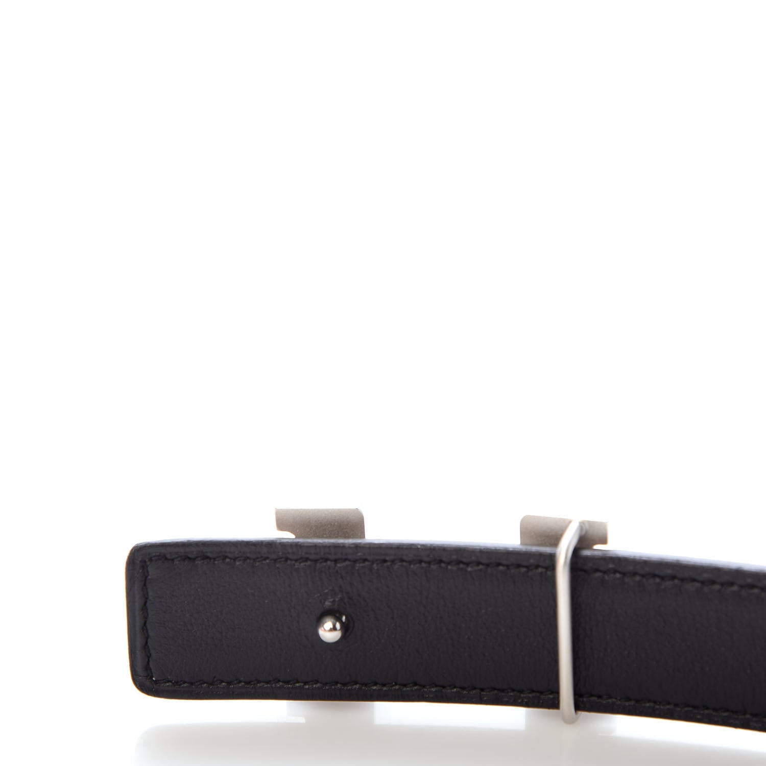 Hermes Swift Epsom 24mm Mini Constance H Belt 80 Black Etoupe 4 of 6