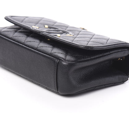 Chanel Caviar Quilted Small CC Filigree Flap Black 8 of 10