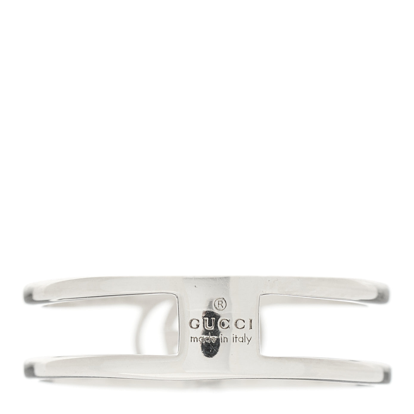 Sterling Silver 6mm Interlocking G Open Band Ring 56 7.75