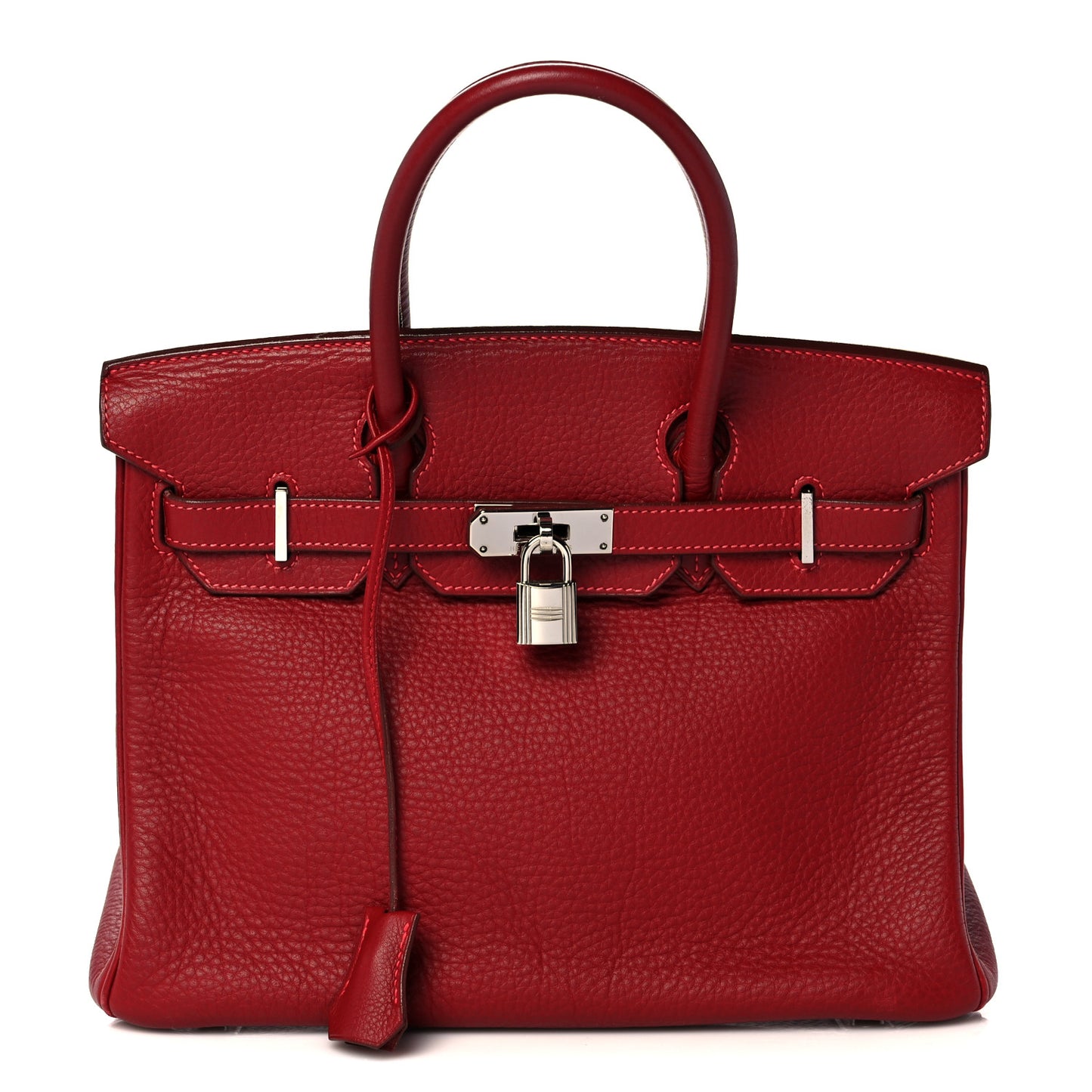 Taurillon Clemence Birkin 30 Rouge Vif