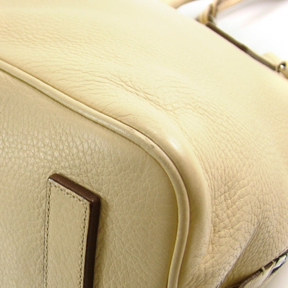 Daino Sport Frame Bowler Tote Ivory