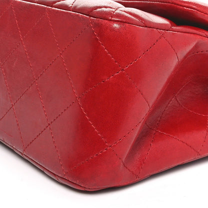 Chanel Lambskin Quilted Jumbo Double Flap Red 9 of 9