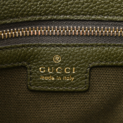 Gucci Grand Prix Calfskin Web Medium Jackie 1961 Hobo Dark Green 6 of 10