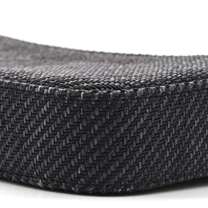 Chanel Lurex Straw Small Deauville Clutch With Chain Blue 13 of 14