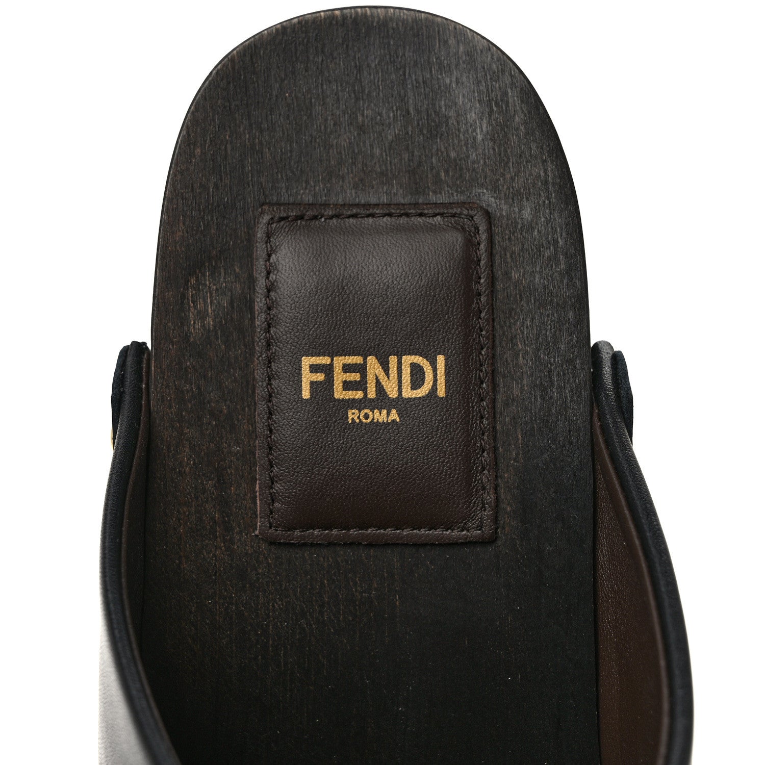 Fendi Vitello Baguette 25/60mm Clogs 40 Black 7 of 8