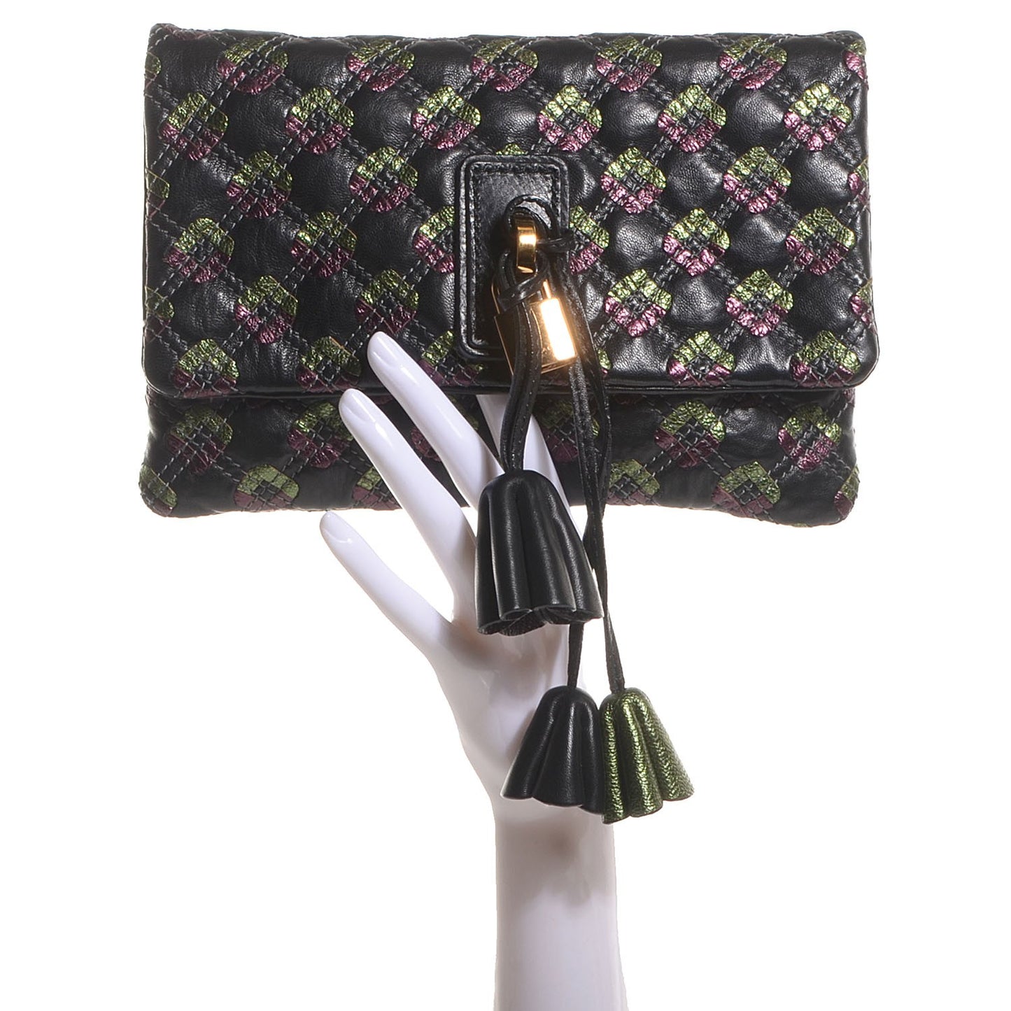 Leather Memphis Clutch Black