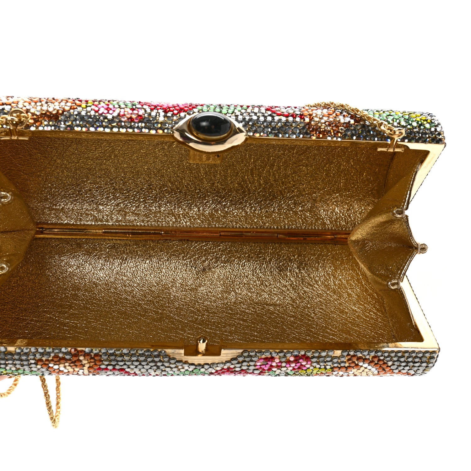 Judith Leiber Swarovski Crystal Rose Minaudiere Clutch Multicolor 6 of 13