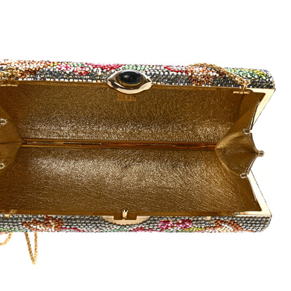 Judith Leiber Swarovski Crystal Rose Minaudiere Clutch Multicolor 6 of 13