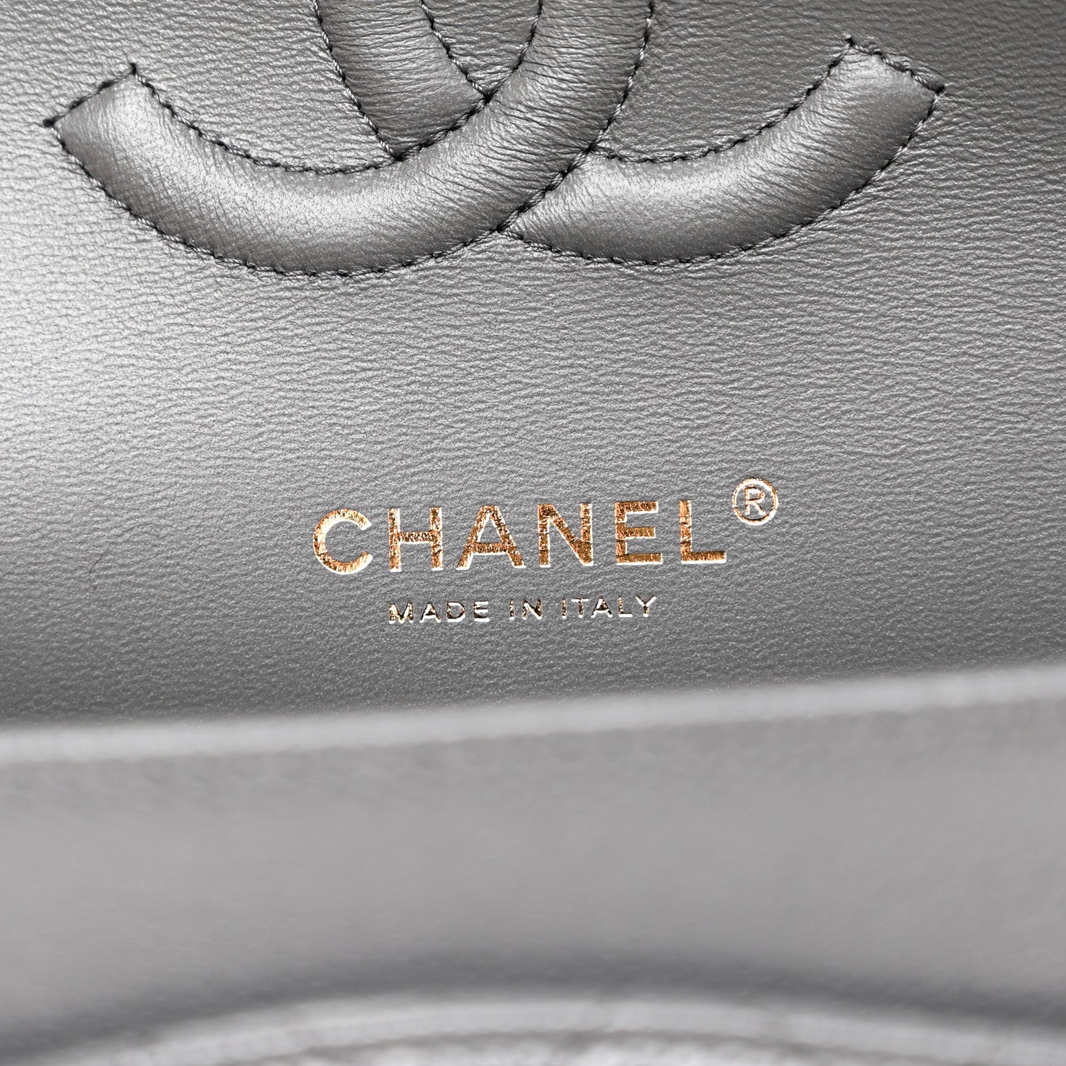 Chanel Caviar Quilted Medium Double Flap Dark Grey 6 of 10
