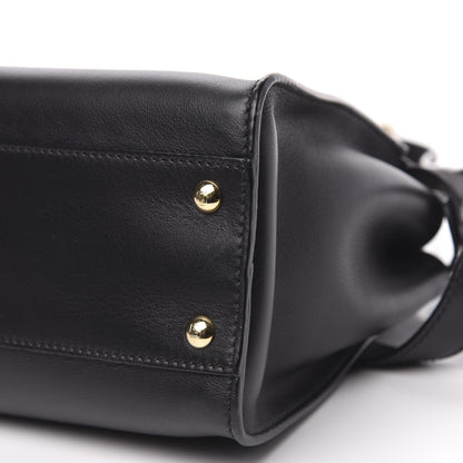 Fendi Vitello Seta Shiny Nappa Medium Peekaboo Iconic Satchel Black 10 of 10