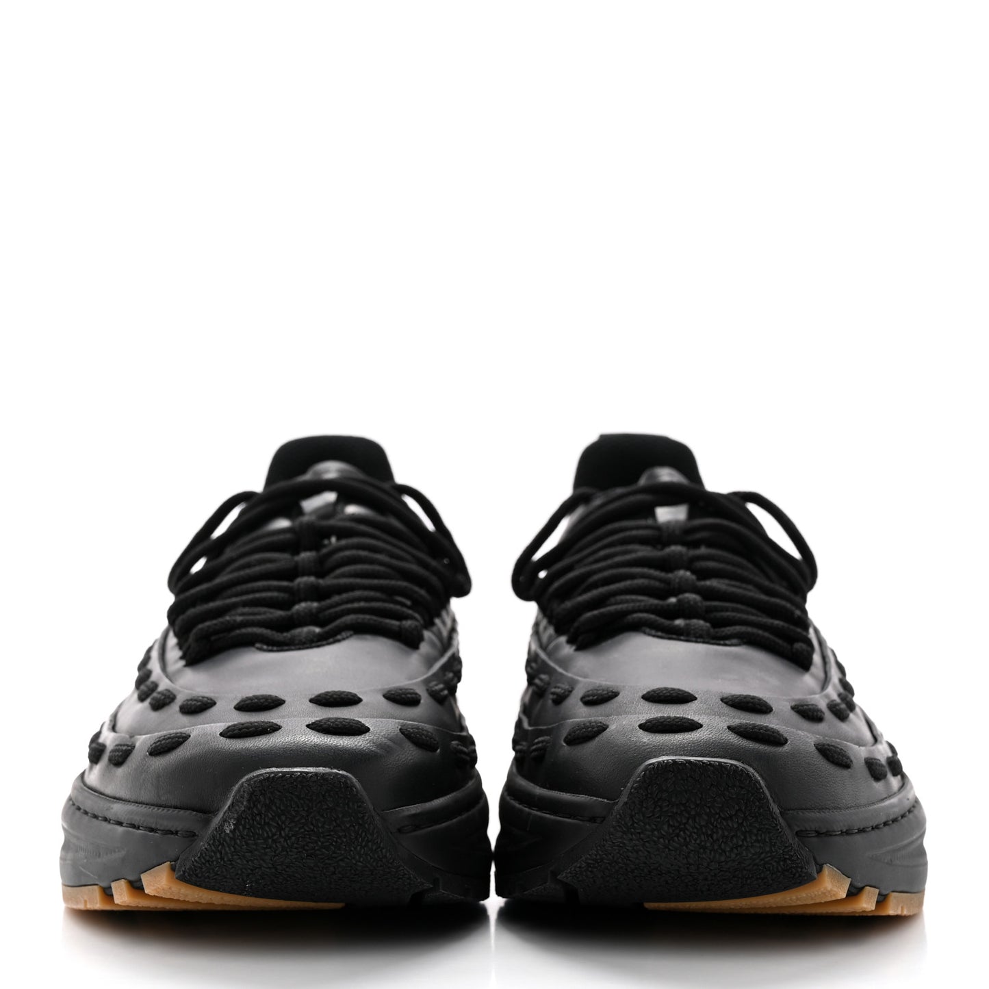 Calfskin Rubber Storm Larry Sneakers 40 Black