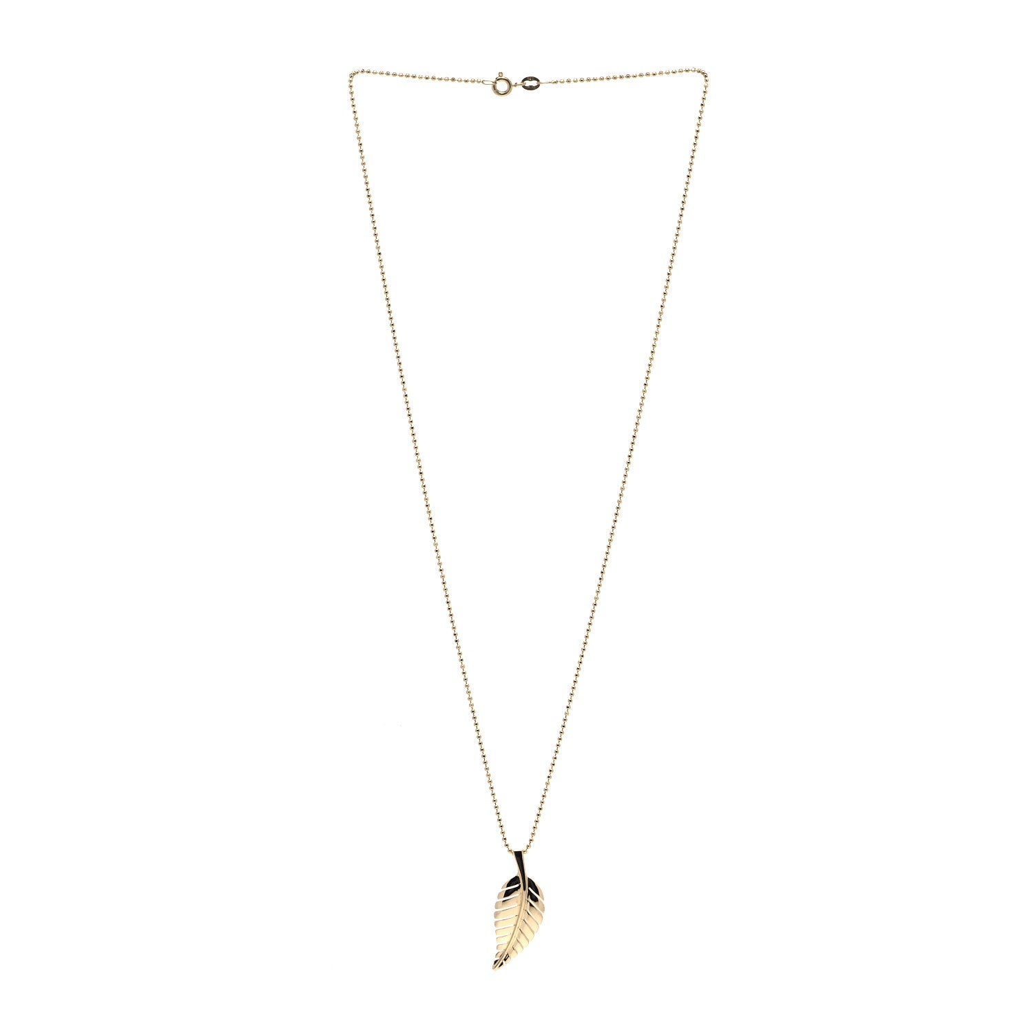 Jennifer Meyer 18K Yellow Gold Small Leaf Necklace 2 of 6