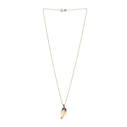 Jennifer Meyer 18K Yellow Gold Small Leaf Necklace 2 of 6