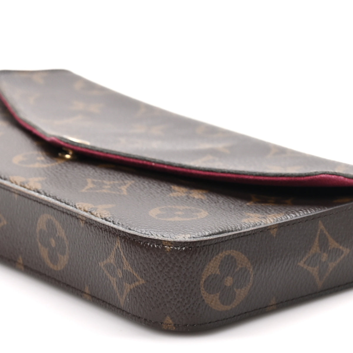 Louis Vuitton Monogram Pochette Felicie Chain Wallet Fuchsia 9 of 10