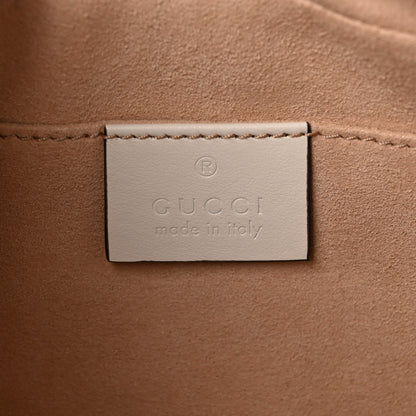 Gucci Calfskin Matelasse Small GG Marmont Chain Shoulder Bag White 6 of 9