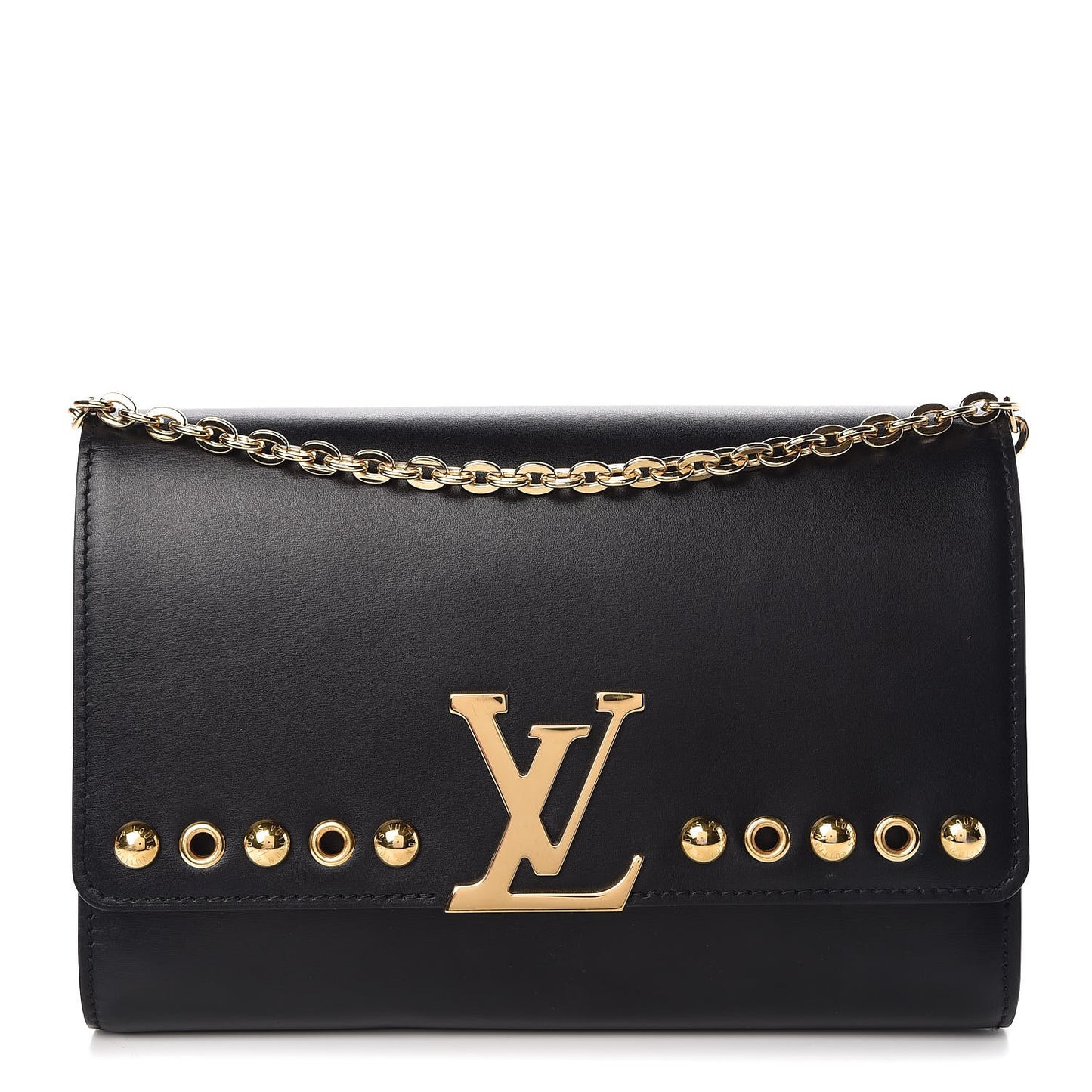 Calfskin Pochette Louise GM Black