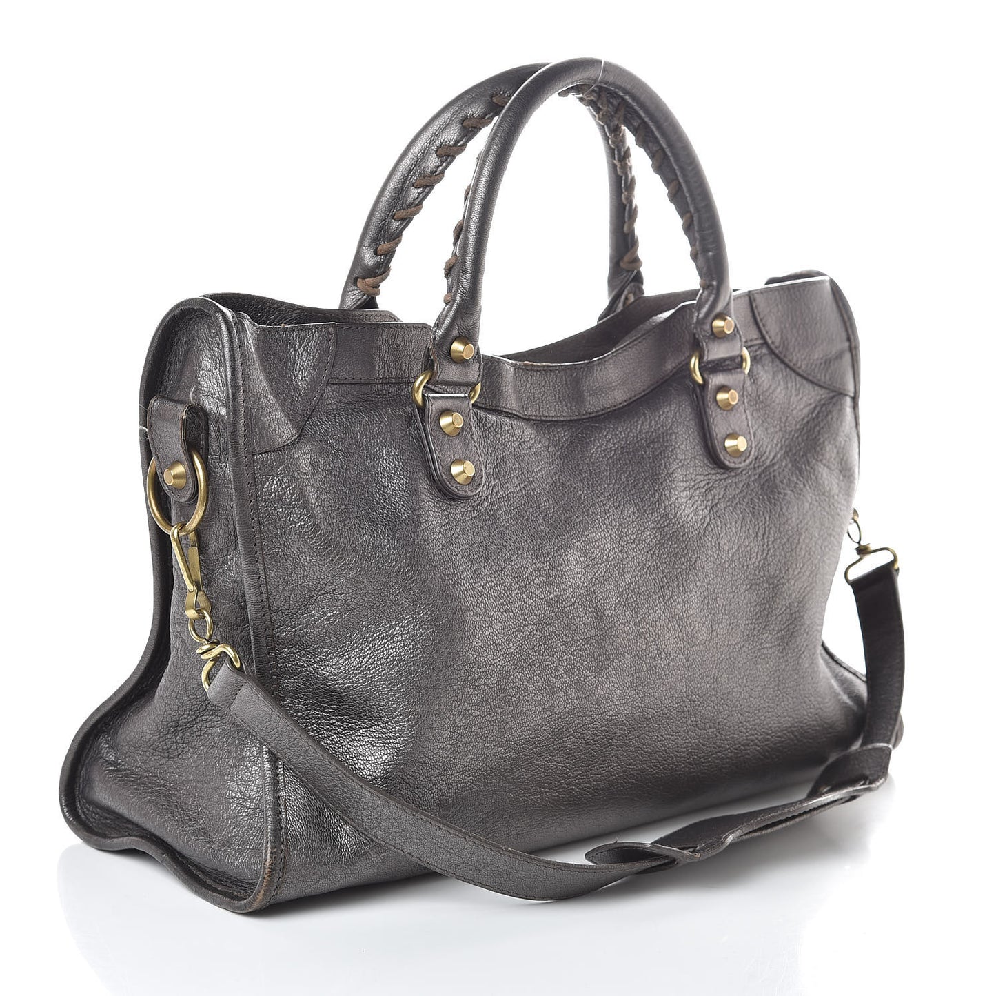 Pearlescent Goatskin Classic Gold Hardware City Bronze