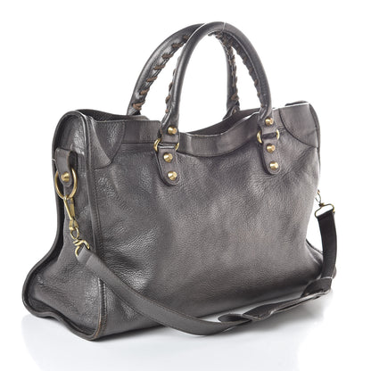 Balenciaga Pearlescent Goatskin Classic Gold Hardware City Bronze 3 of 9