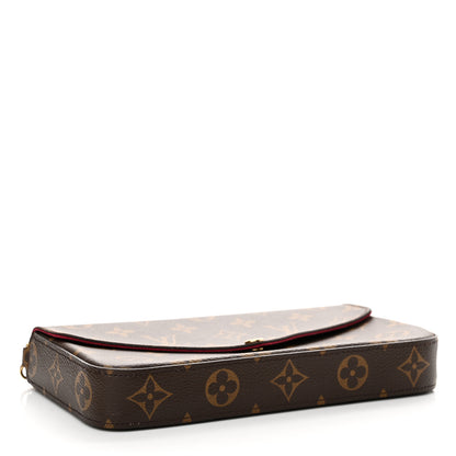 Louis Vuitton Monogram Pochette Felicie Chain Wallet Fuchsia 5 of 12