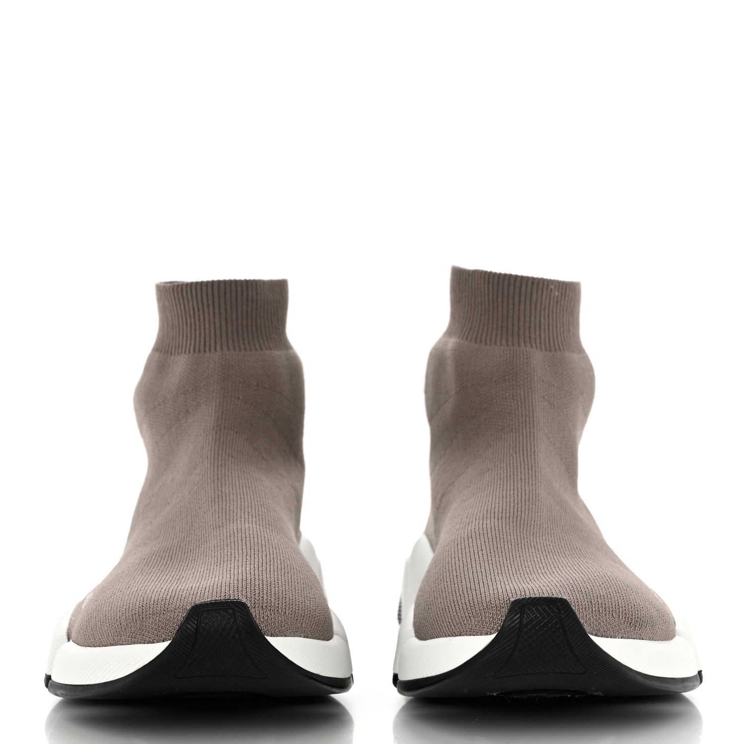 Balenciaga Technical 3D Recycled Knit Bi-Color Sole Womens Speed 2.0 Sneakers 41 Dark Beige White Black 2 of 8