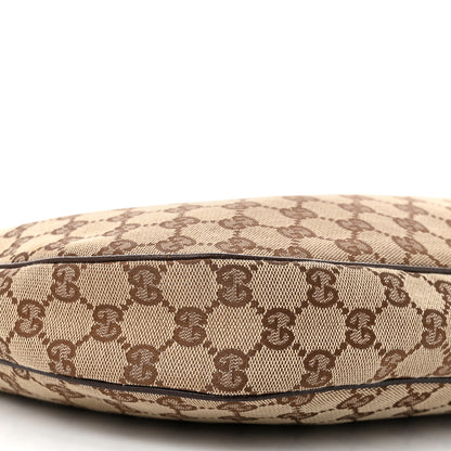 Gucci Monogram Medium Half Moon Hobo Dark Brown 9 of 11
