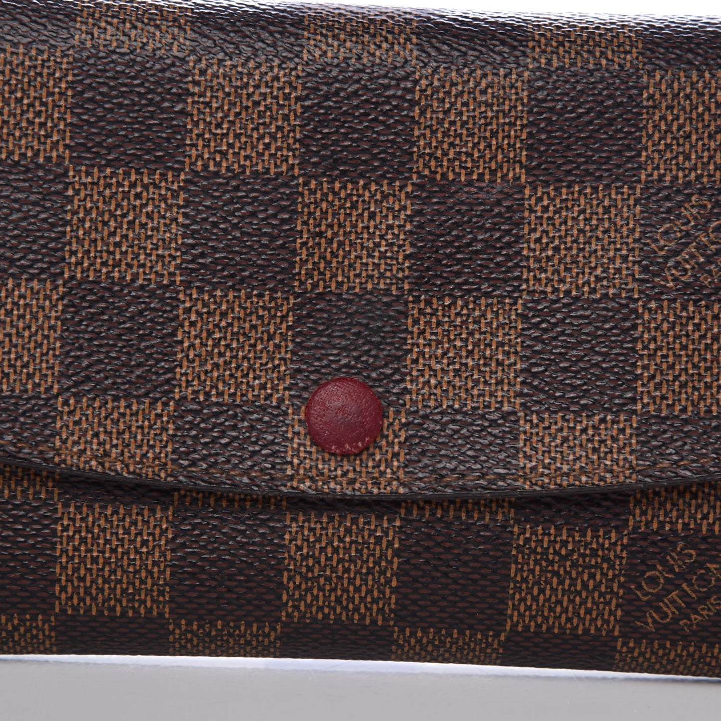 Damier Ebene Emilie Wallet Red
