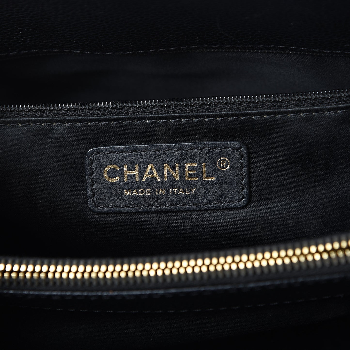 Caviar Quilted Grand Shopping Tote GST Black