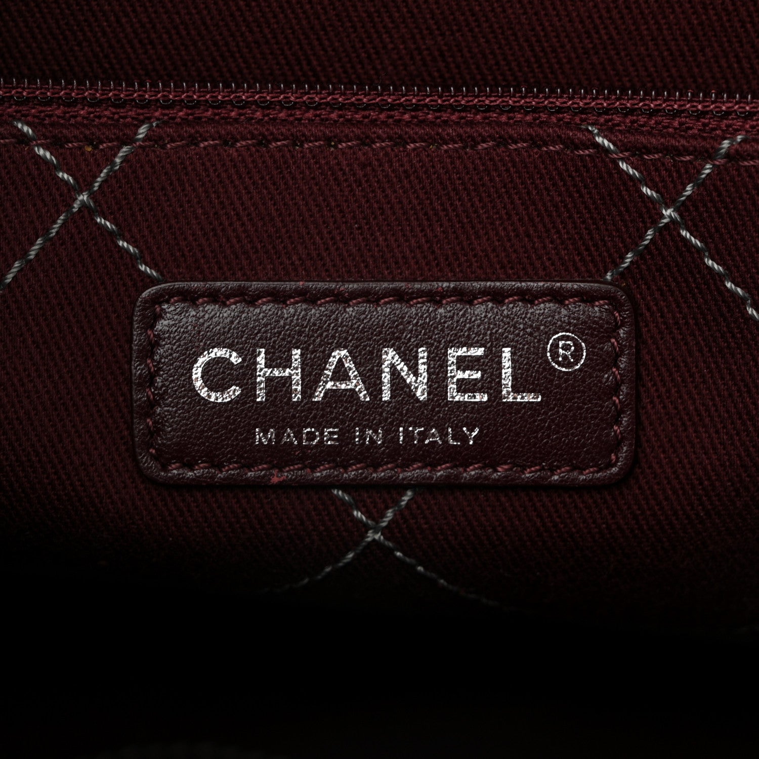 Chanel Grained Calfskin Shopping Fever Tote Grey Black 7 of 12