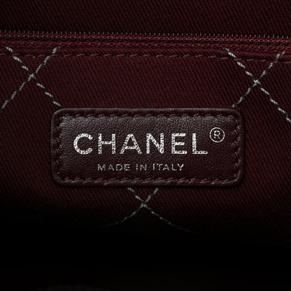 Chanel Grained Calfskin Shopping Fever Tote Grey Black 7 of 12