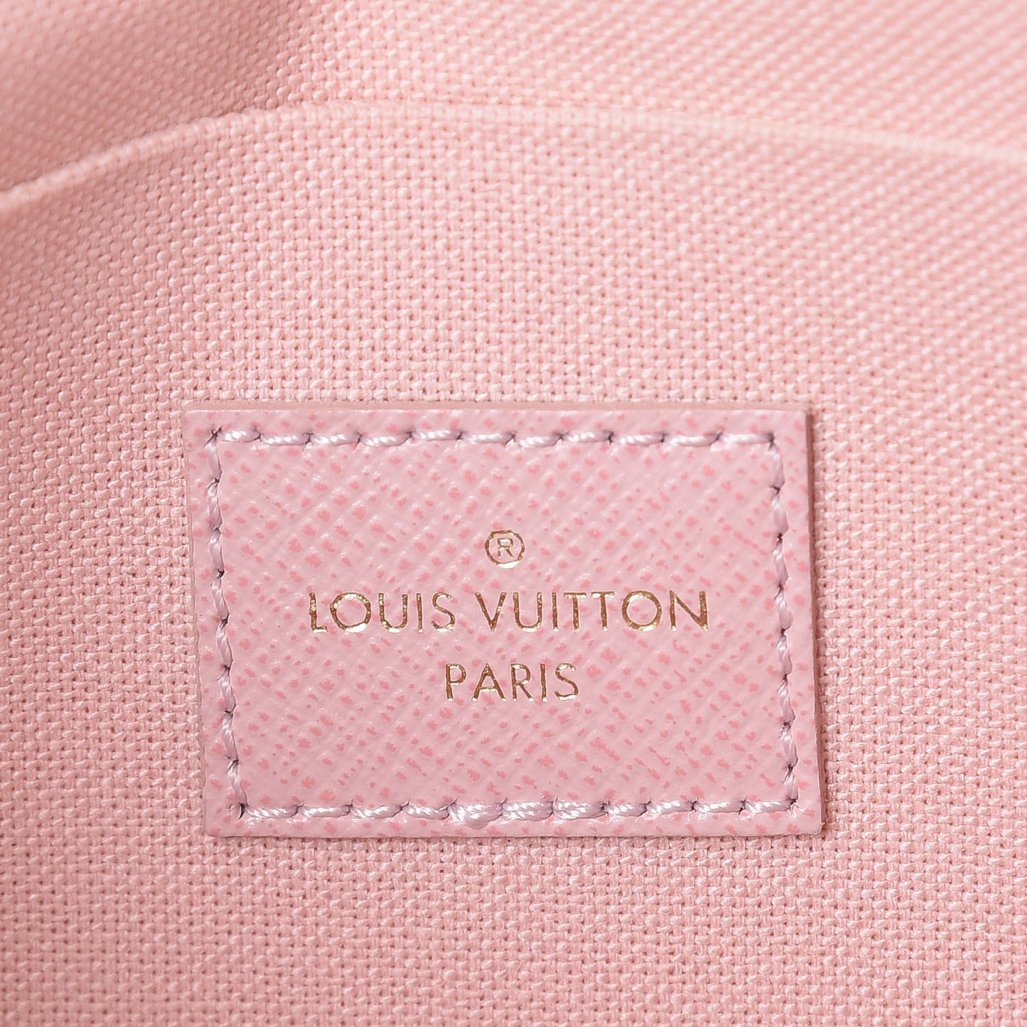 Damier Azur Pochette Felicie Chain Wallet Rose Ballerine