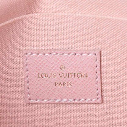 Louis Vuitton Damier Azur Pochette Felicie Chain Wallet Rose Ballerine 6 of 13