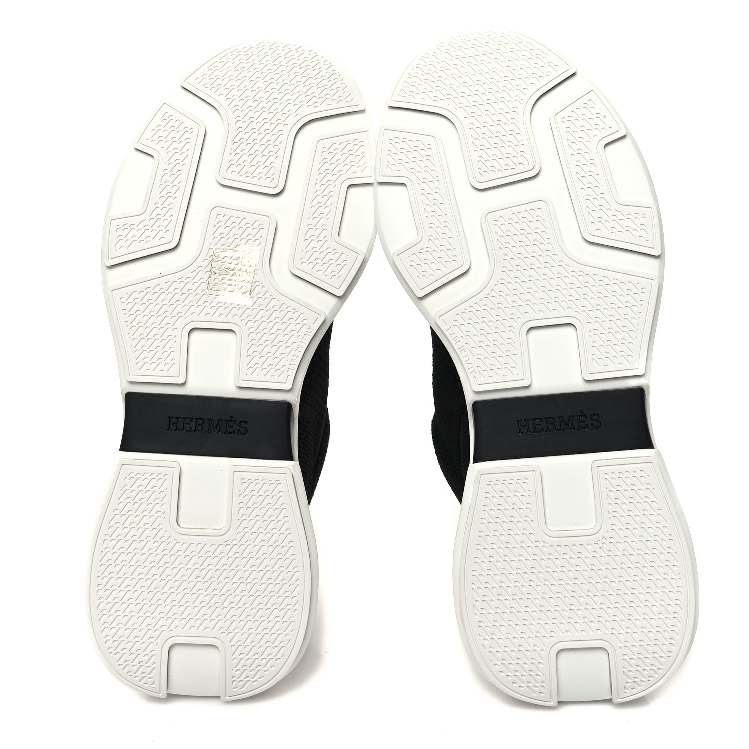 Hermes Technical Knit Suede Heros Sneakers 38 Black 5 of 8