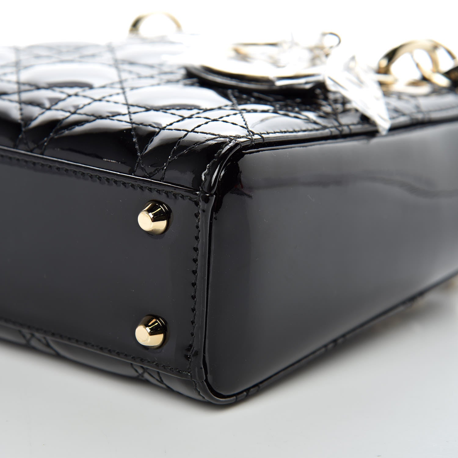 Christian Dior Patent Cannage Mini Lady Dior Black 6 of 10